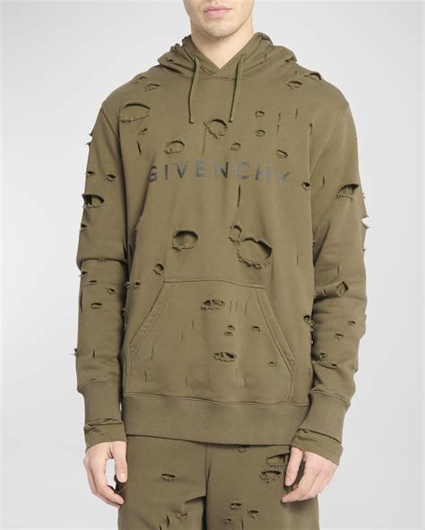 givenchy rainbow hoodie|givenchy destroyed hoodie.